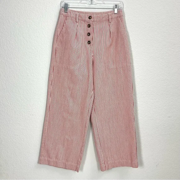 Saint Geraldine Marshall Pinstripe Crop Wide Leg Pants Size S - Picture 5 of 14